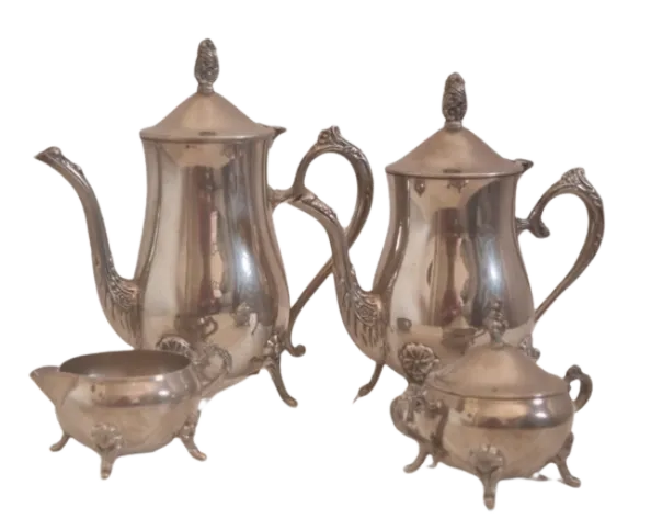 S1803 Silver Vintage Coffee & Tea Set