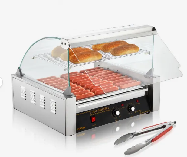 Hot Dog Roller with bun Warmer