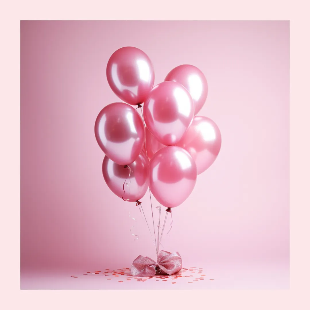 Helium Filled Latex Balloon Bundle