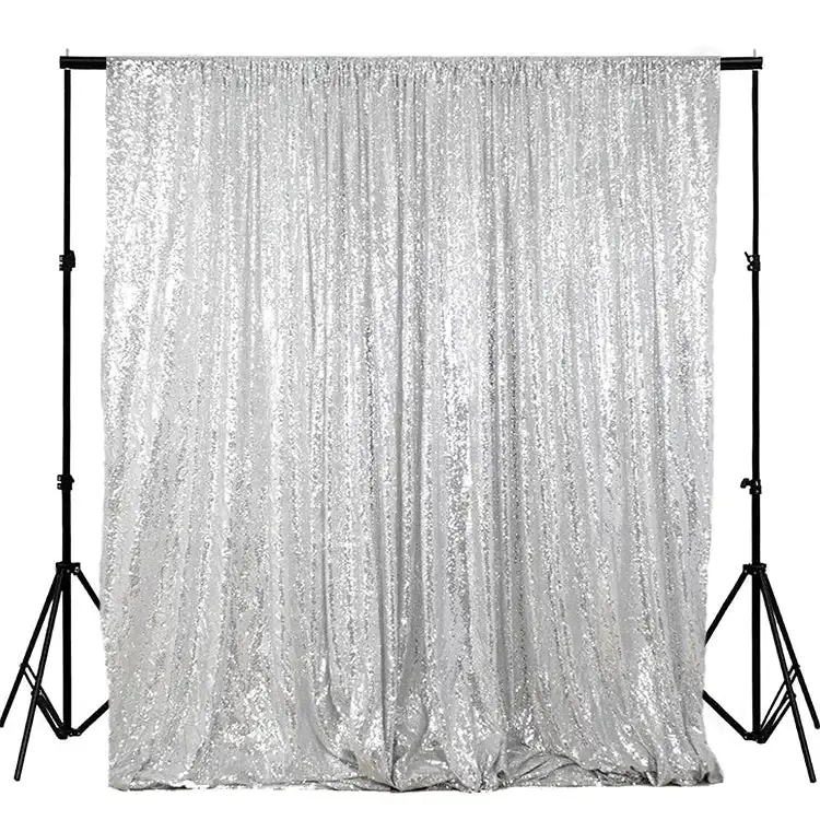 Silver Sequin back drop
