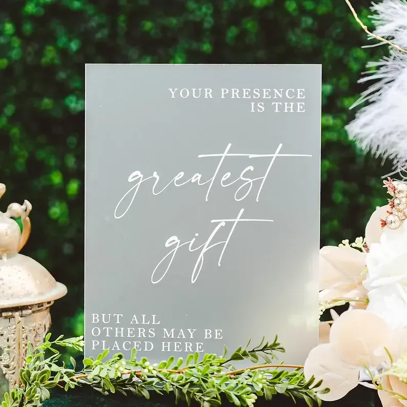 Gift and card sign - Frosted
