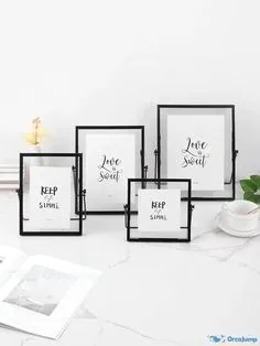 Black modern frame - clear glass