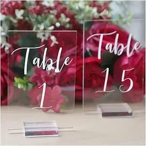 Table numbers - clear