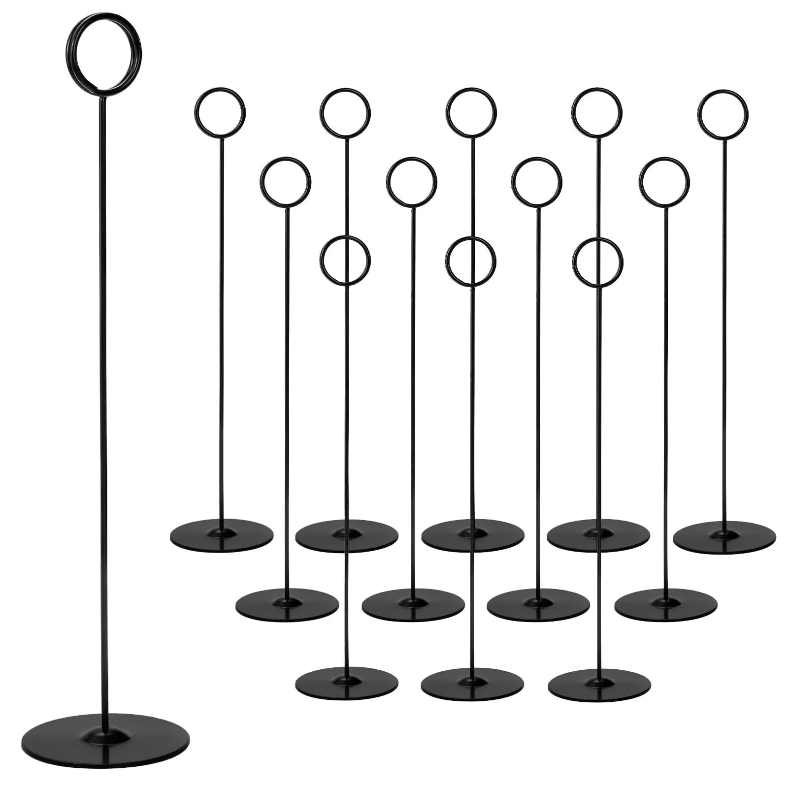Black 12 in tall table sign holder