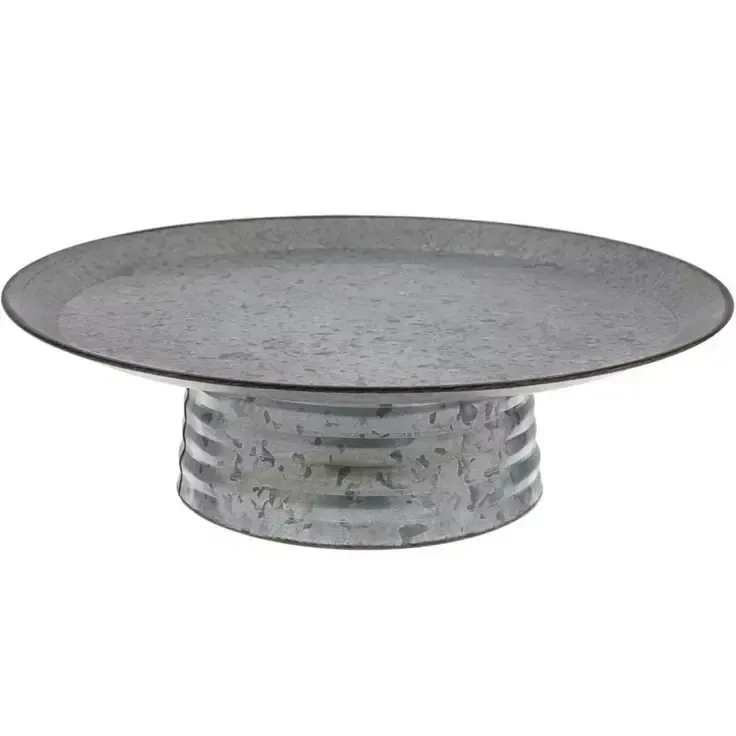 Galvanized cake stand 