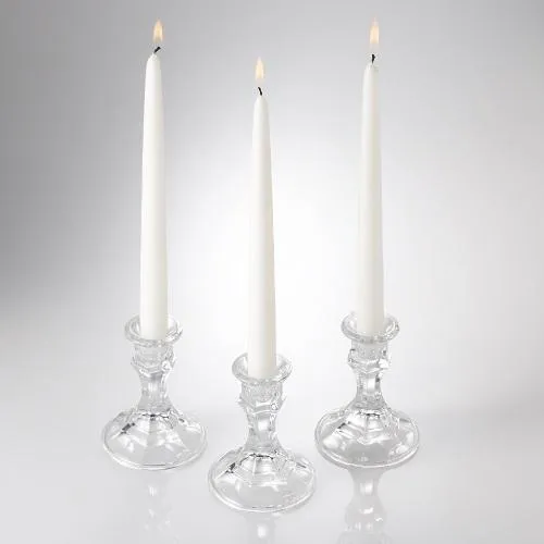 Glass taper candle holder