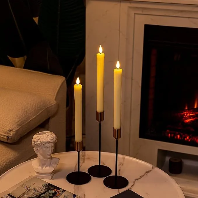 Flameless Taper candle - ivory