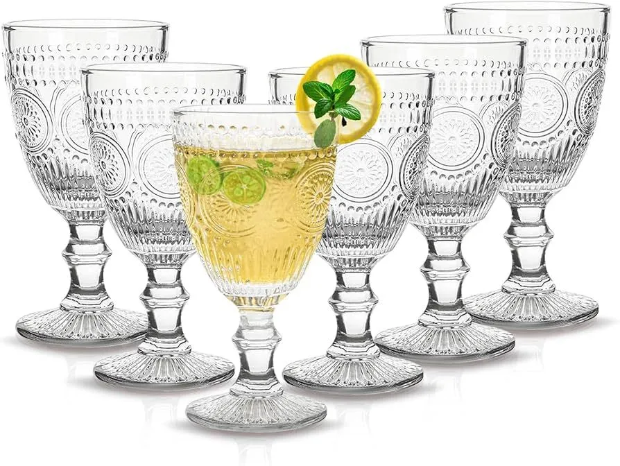 Clear Goblet- ornate