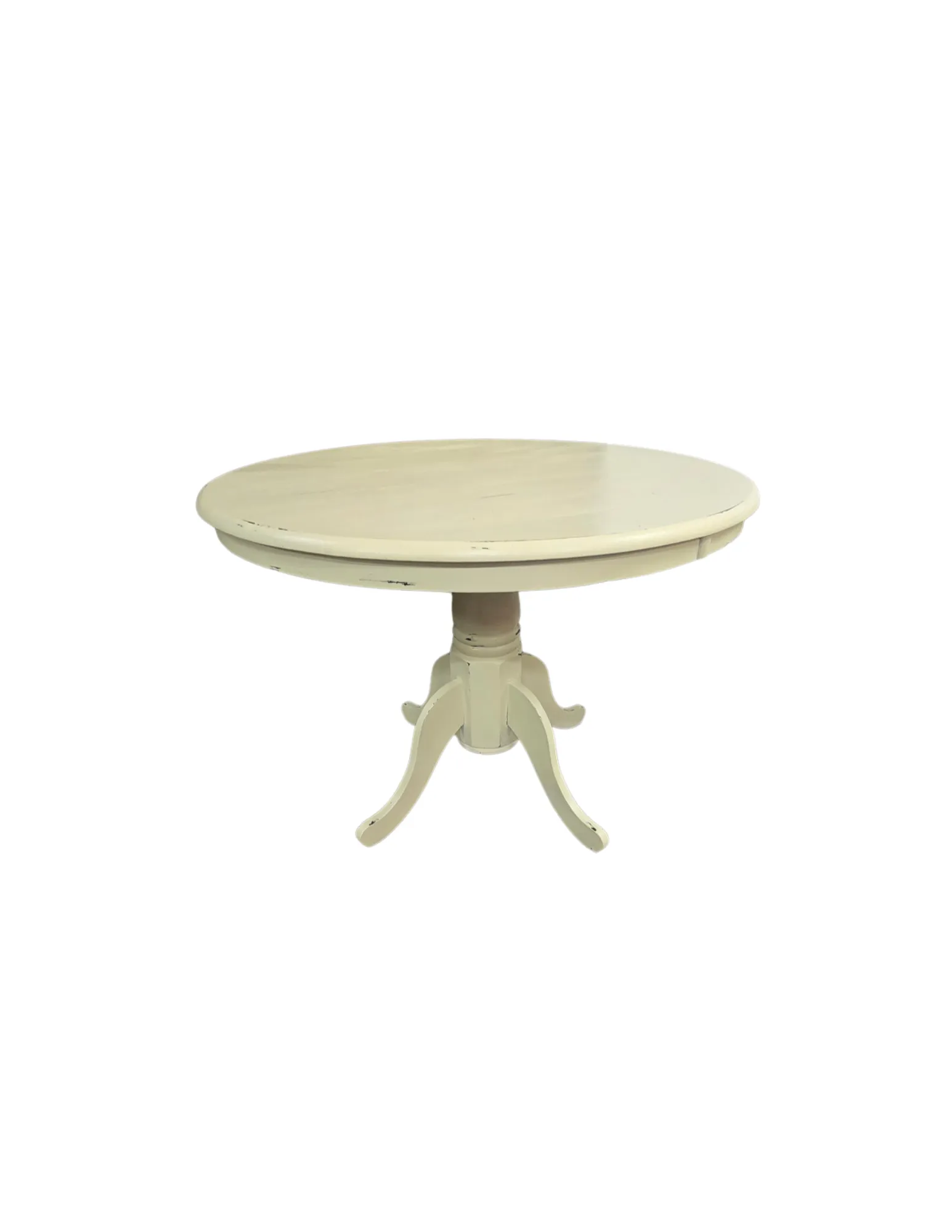 4ft round ivory pedestal table