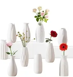 White clay bud vase