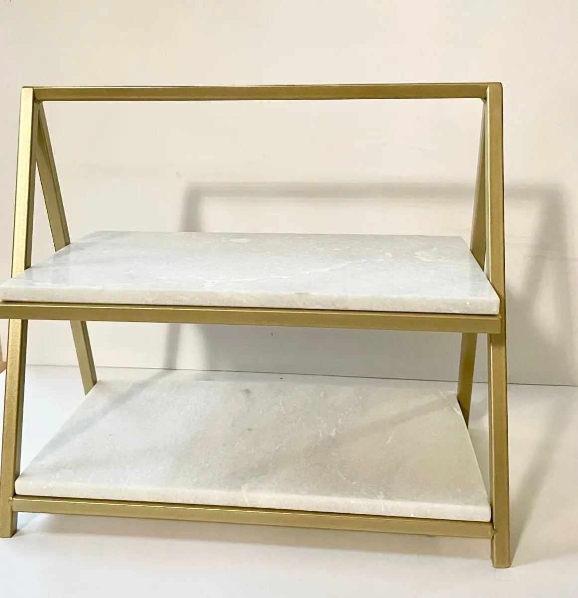 Marble and gold two tier 