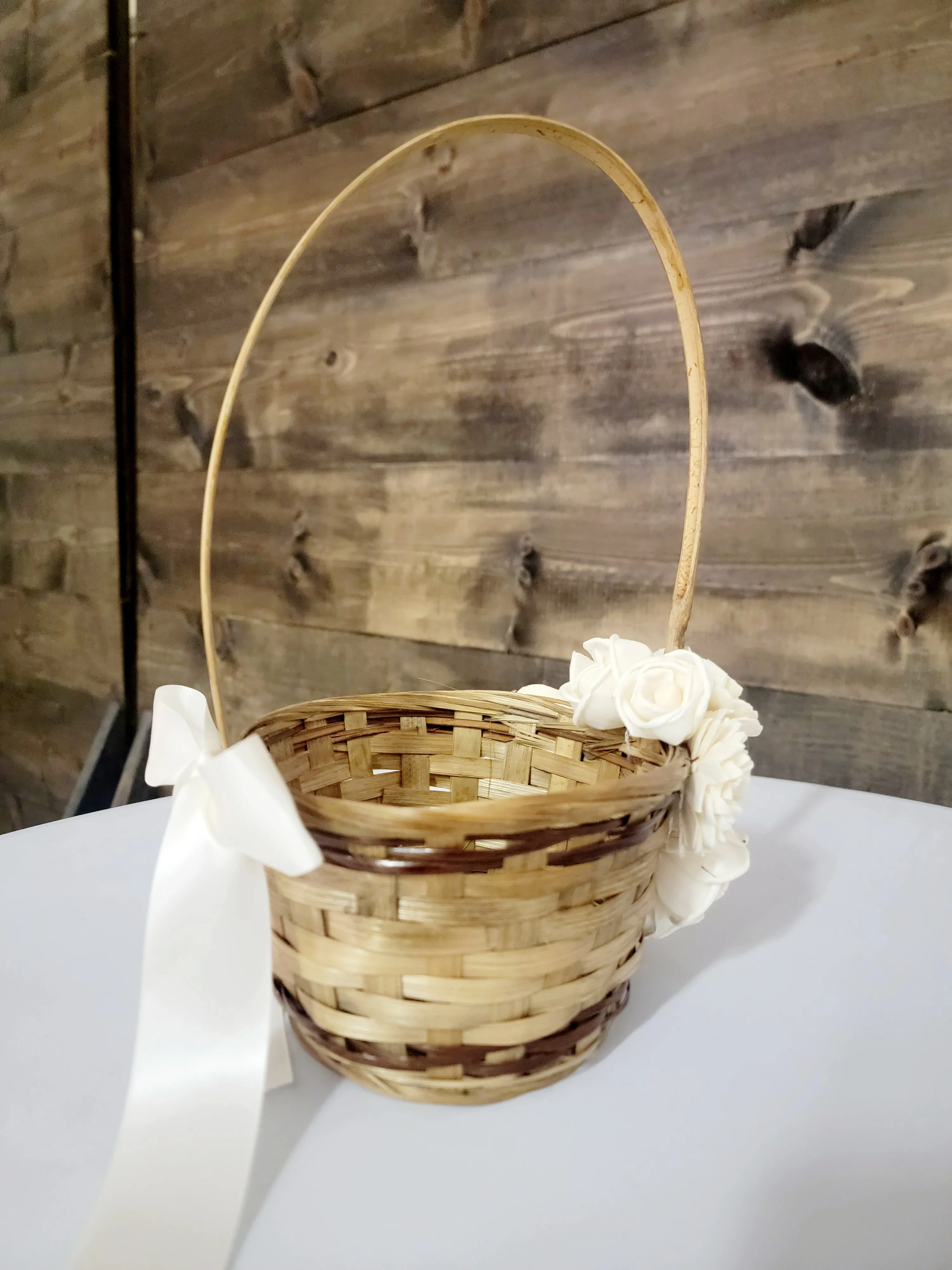 Flower girl basket - natural