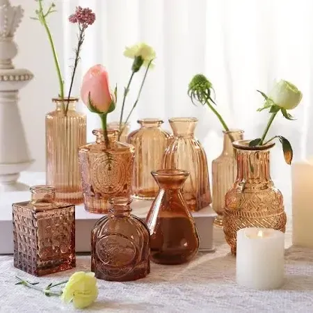 Amber bud vase - multi