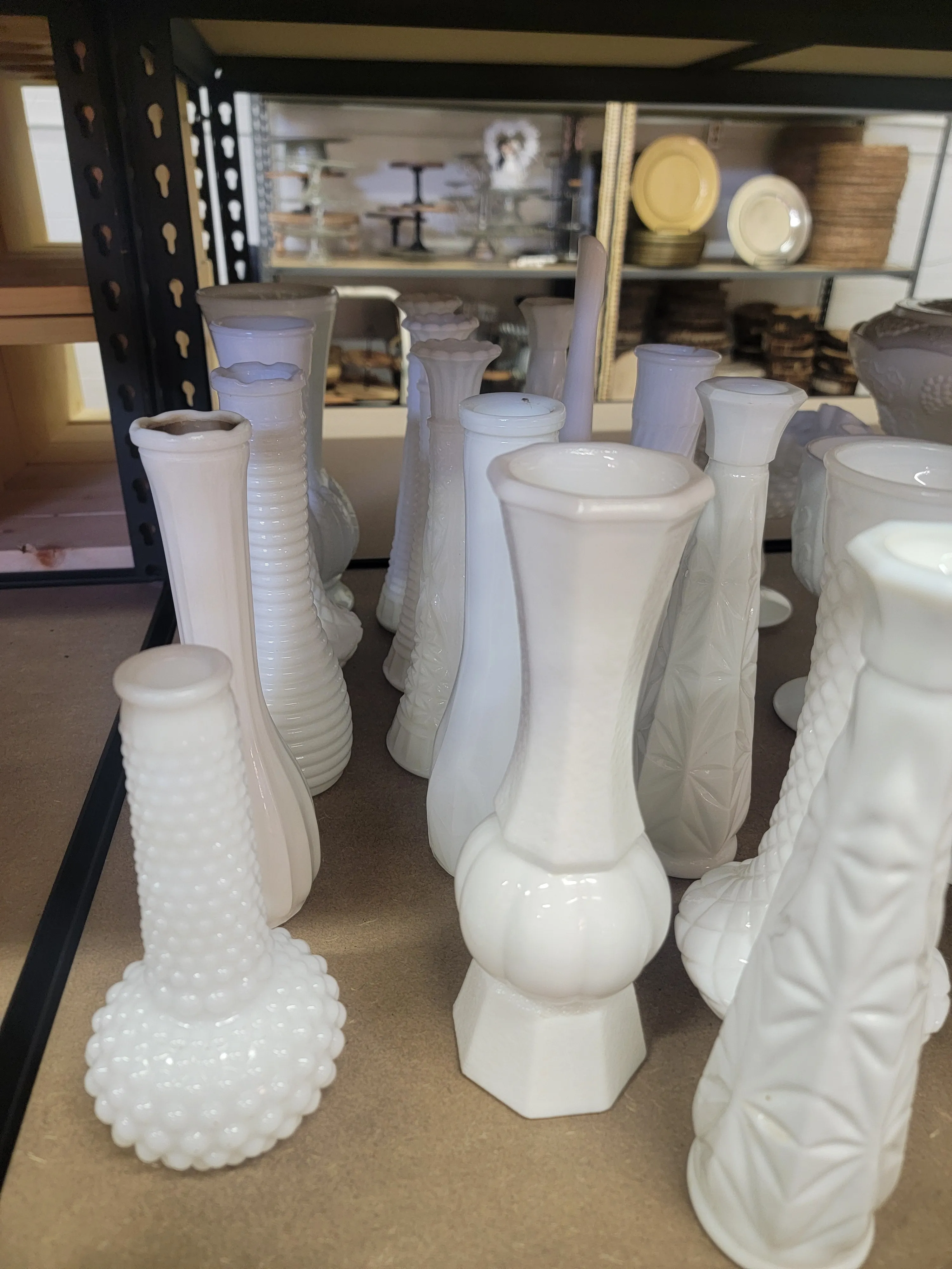 Milk glass vase - various heights
