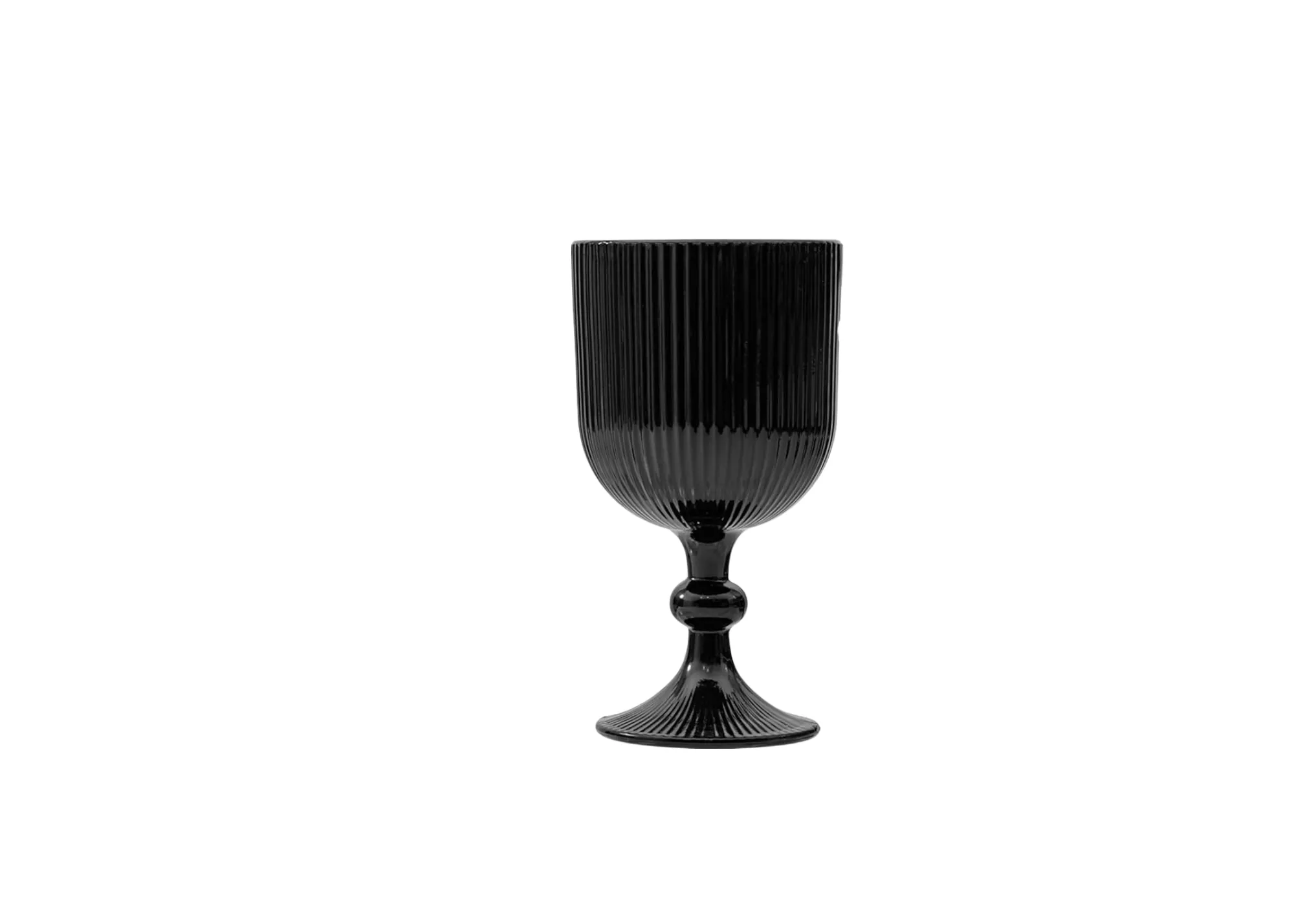 Goblet - Black Ribbed
