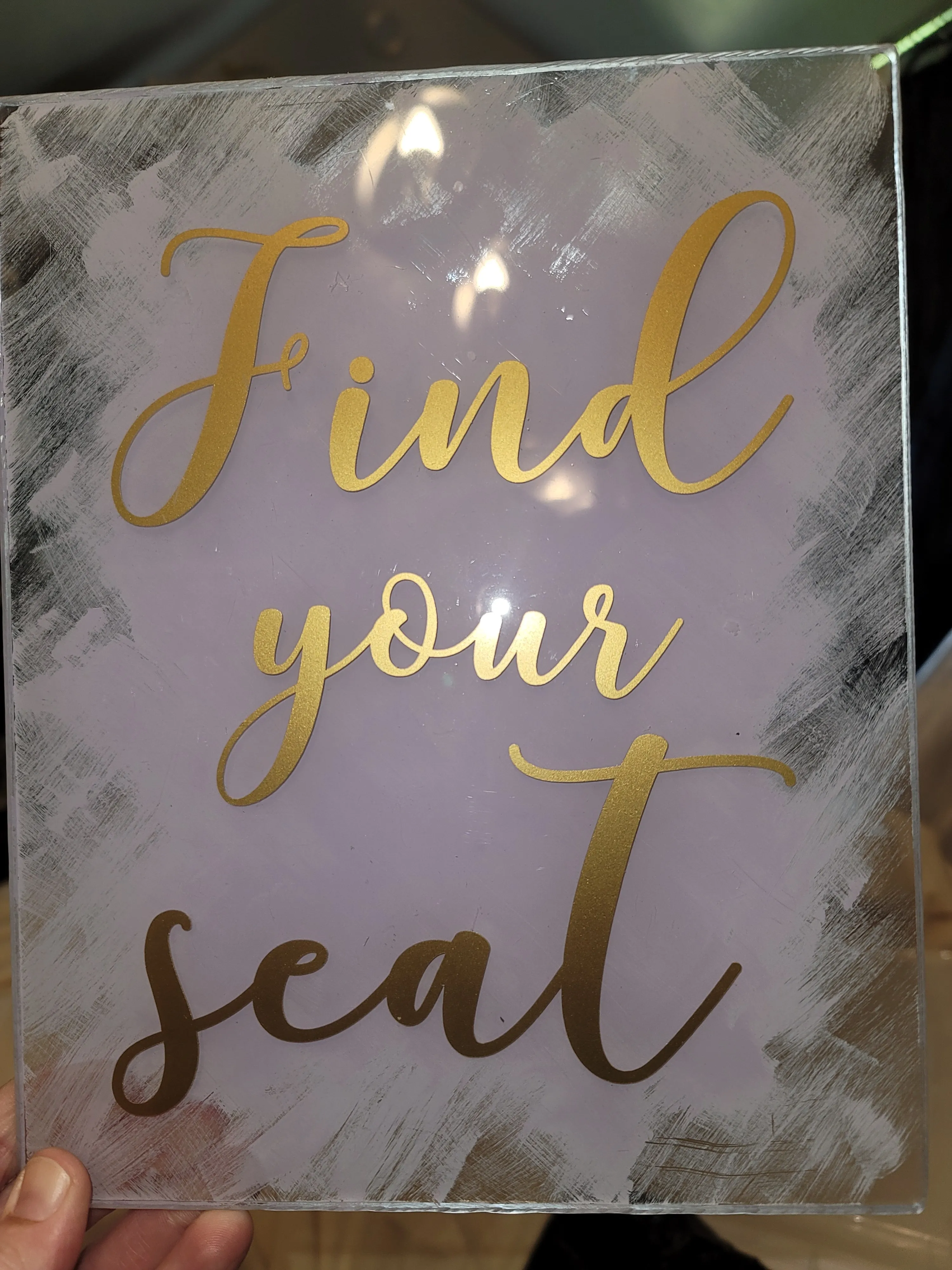 Find your seat Sign