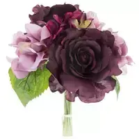 Dark Purple Mix Rose & Hydrangea Bouquet