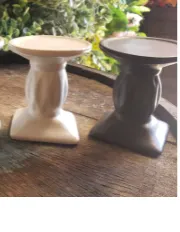 Black and White Pillar Candle Holders