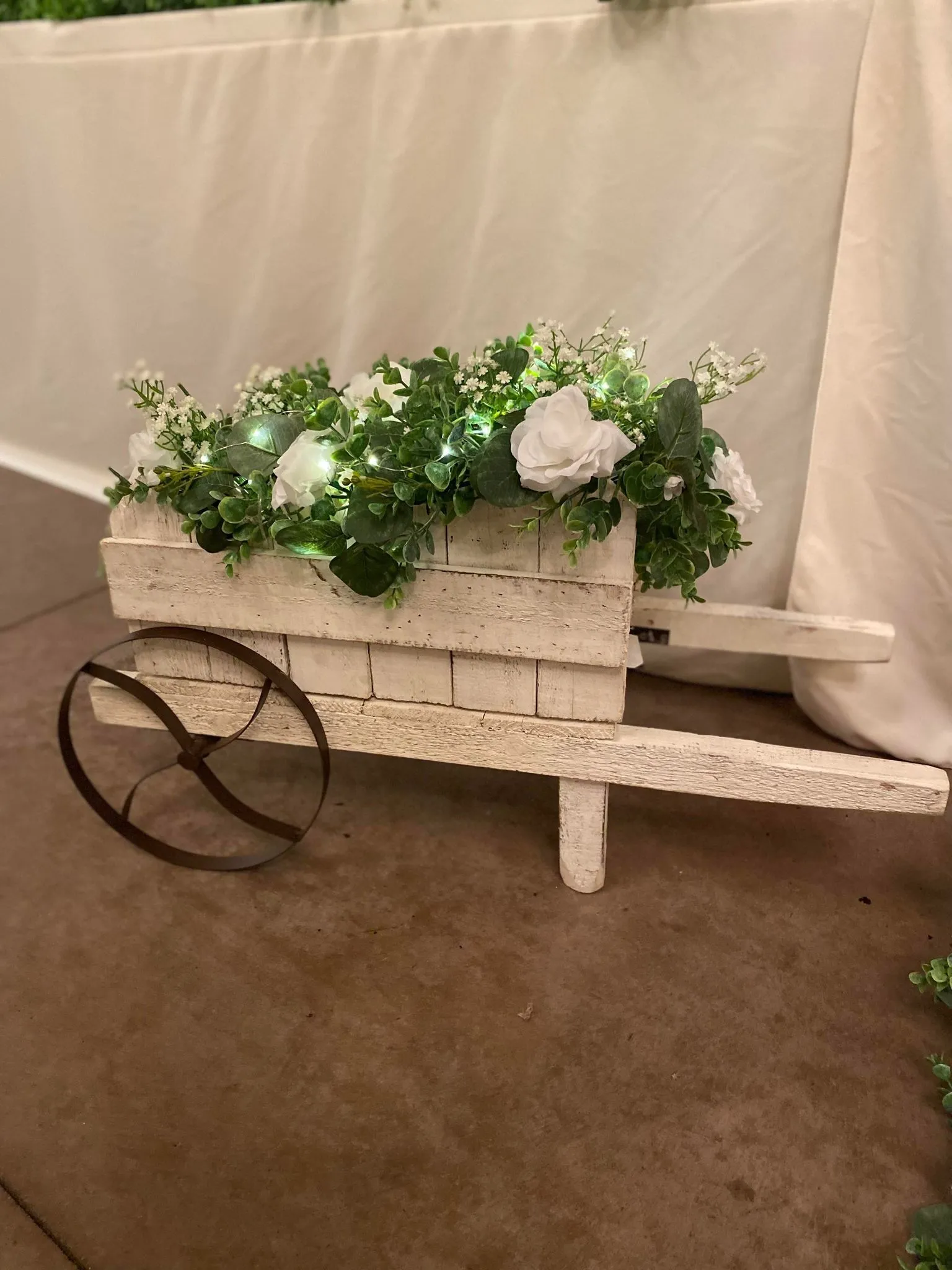 Small White Wheelbarrow