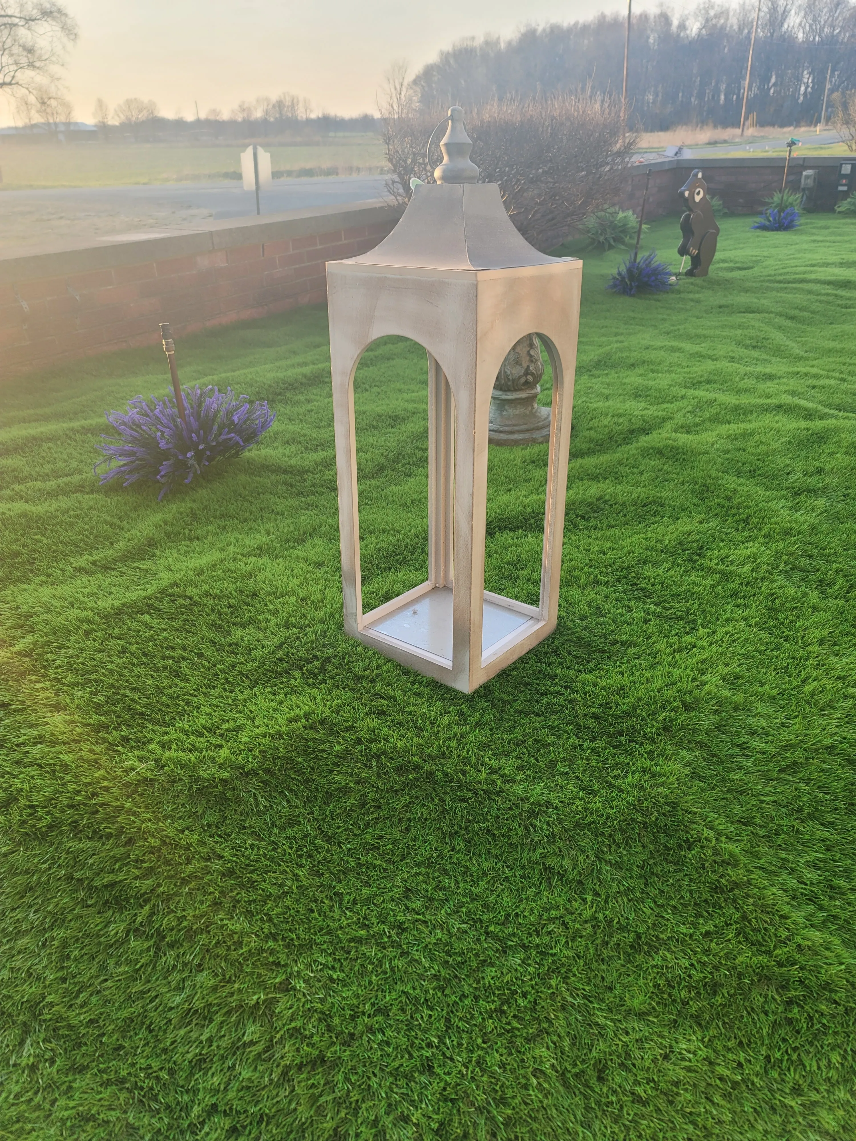 Extra Large Wooden Lantern 29.5 in 