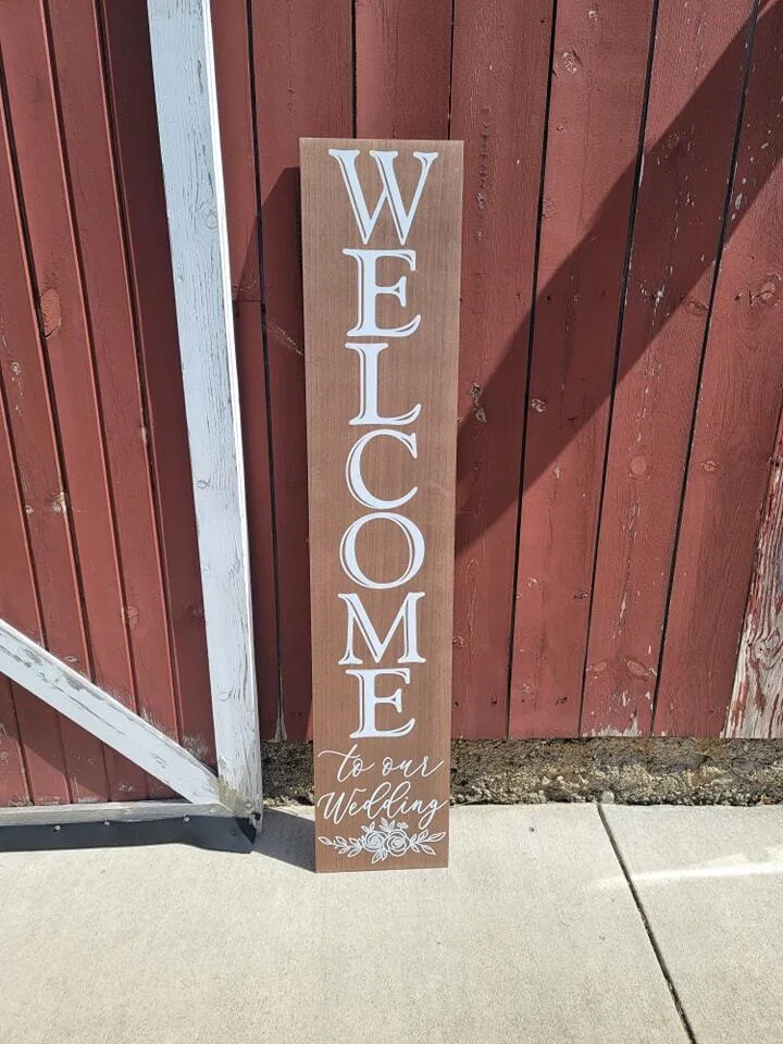 "Welcome to wedding" Sign