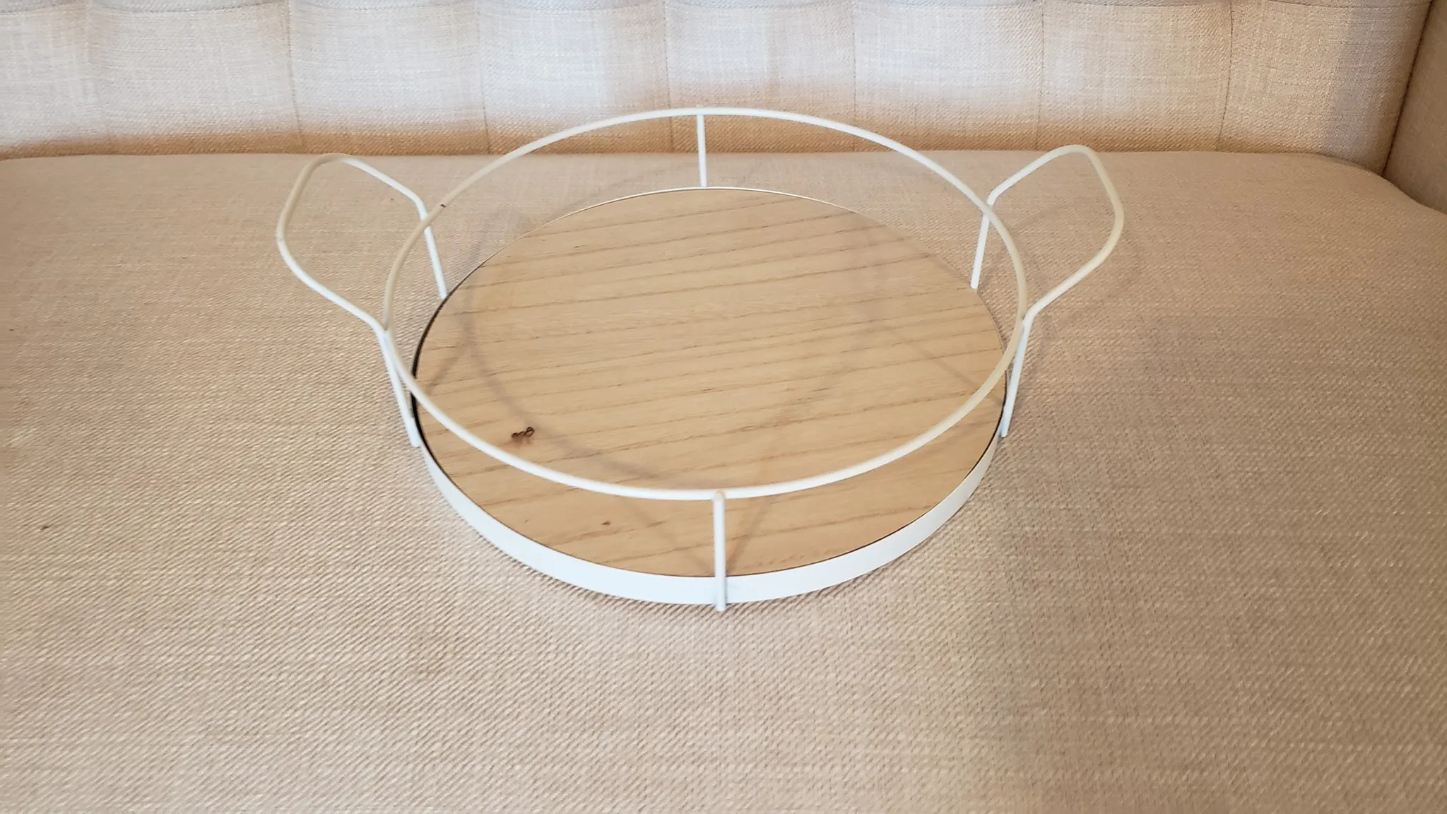 White Round Tray