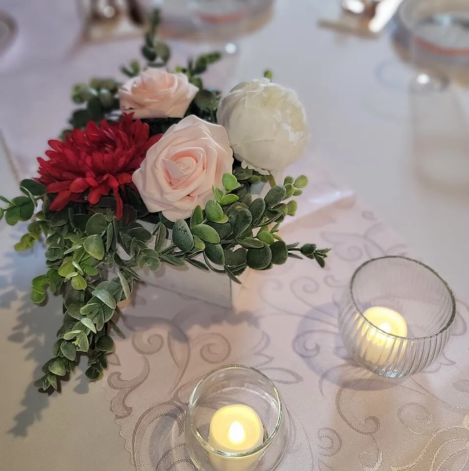 Ribbed glass votive 