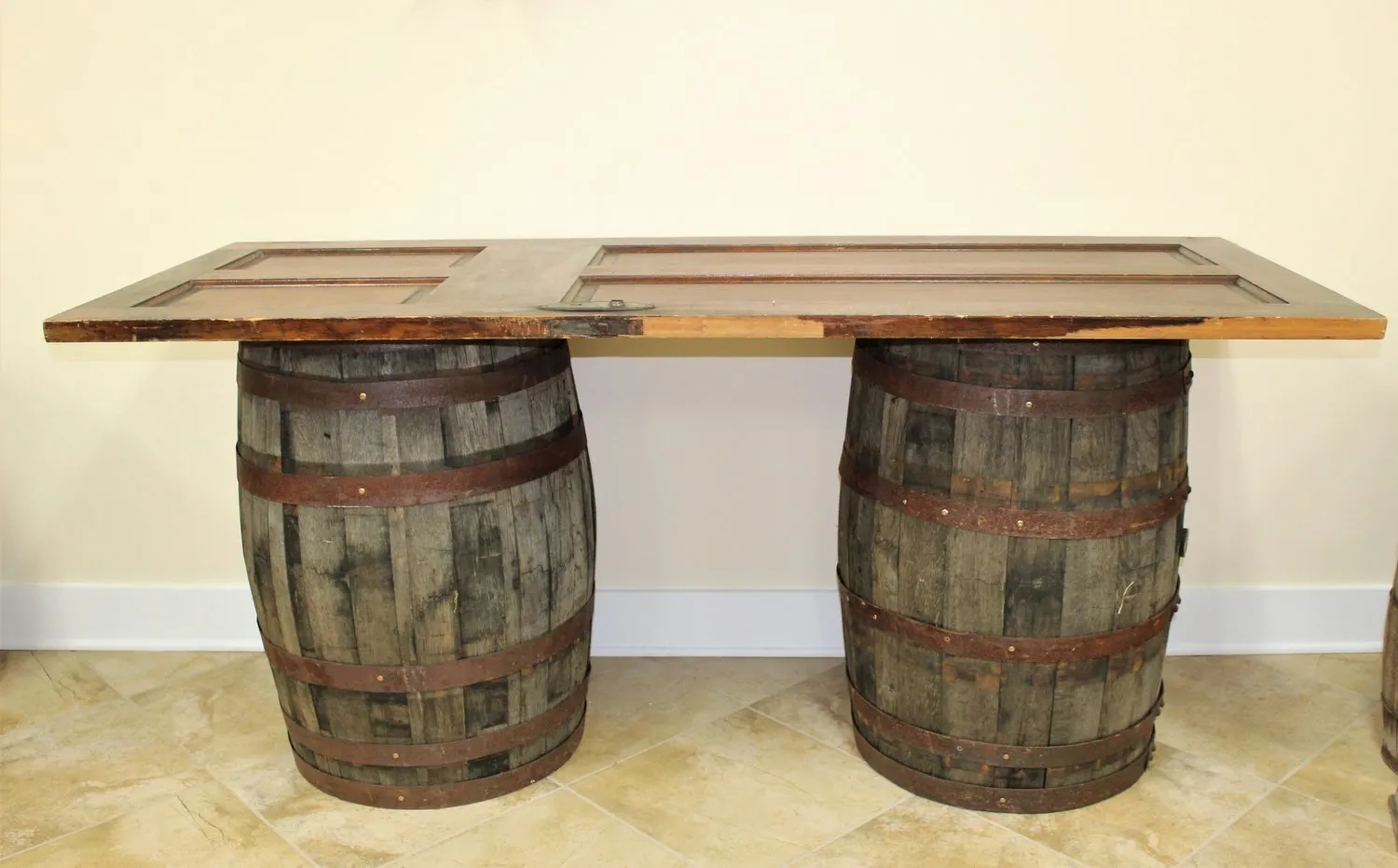 Whiskey Barrel Table
