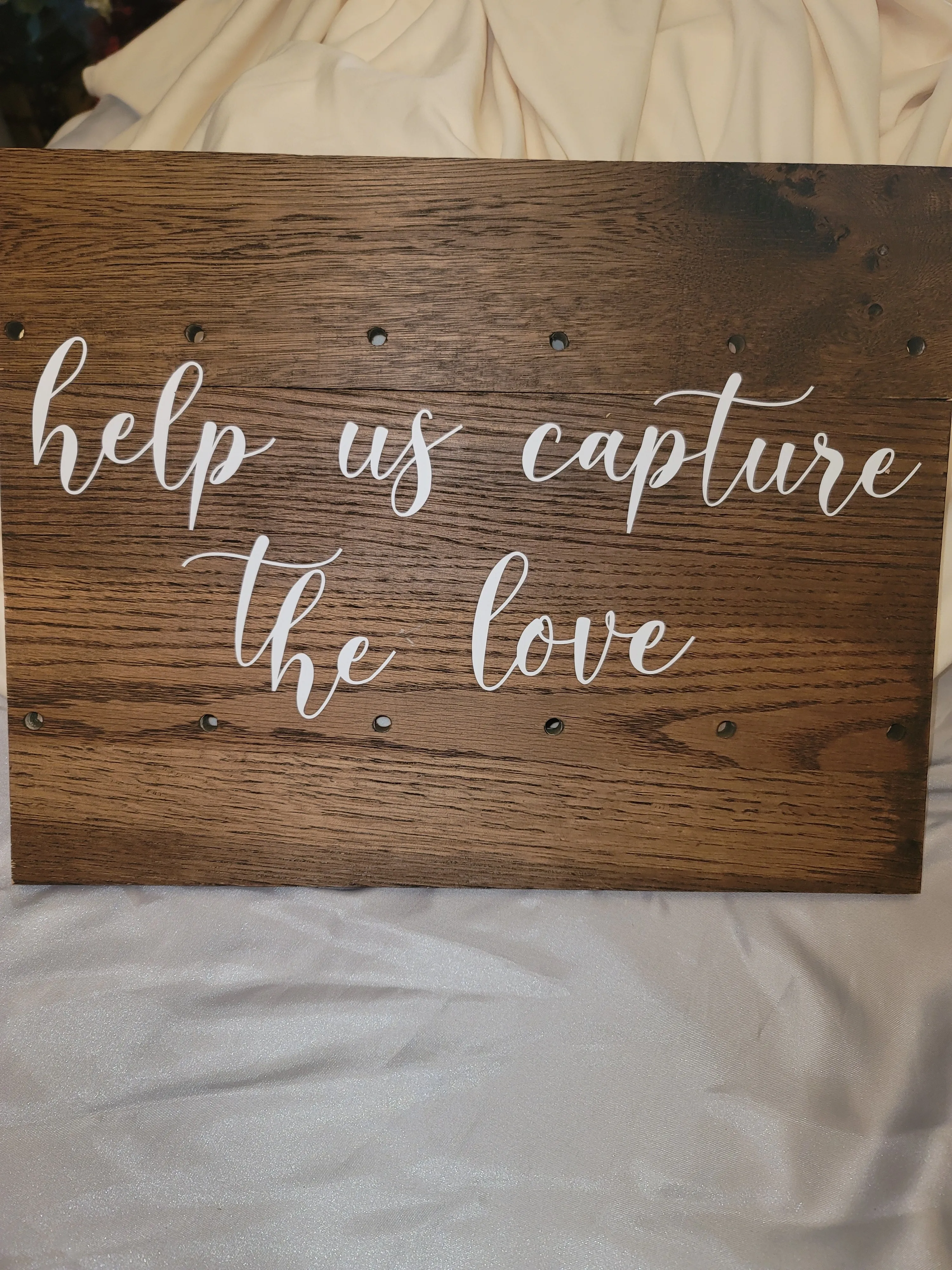 Capture Love wood sign