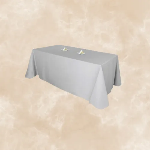 Polyester Rectangle Tablecloth 90"x156" Grey