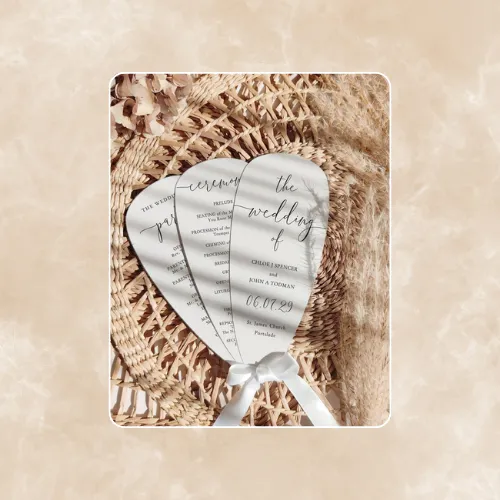 Wedding Program Pedal Fan