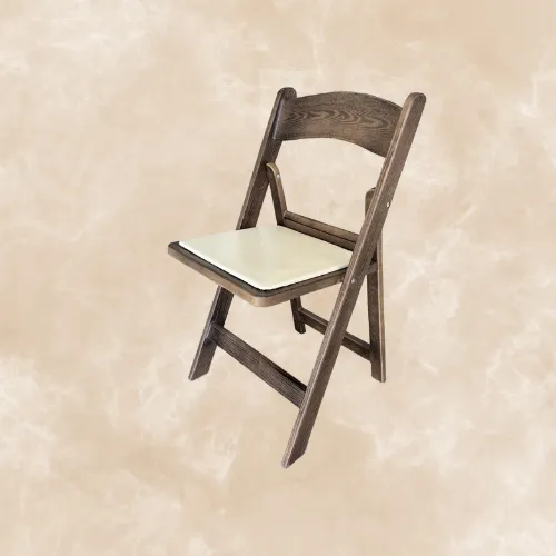 Resin Wood Grain Padded Folding Chairs