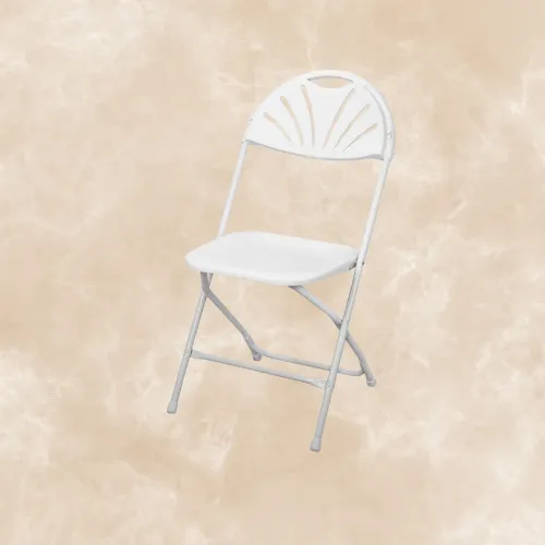 White Fan Back Chair