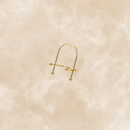 Golden Curved Wire Sign Easel (Small) 