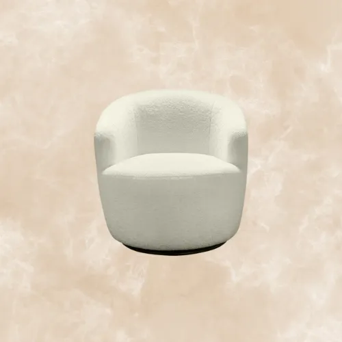 Swivel Lounge Chair - White