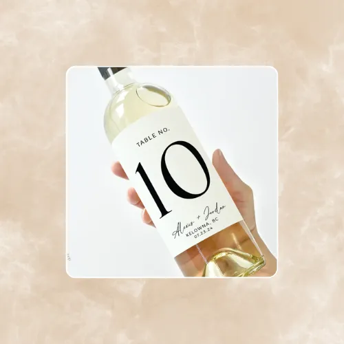 Wine Bottom Table Number
