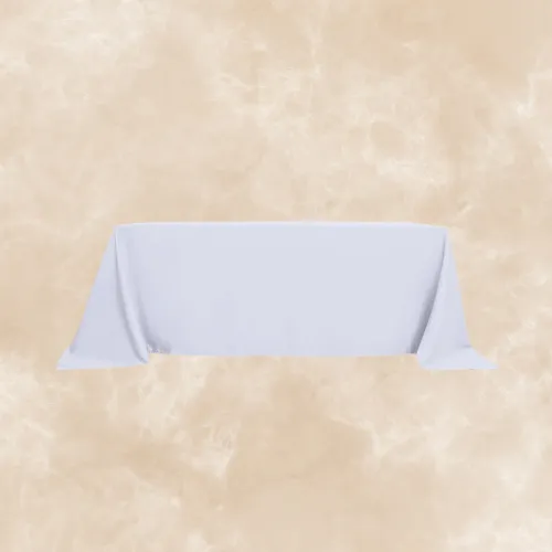 Polyester Rectangle Tablecloth 90"x132" White