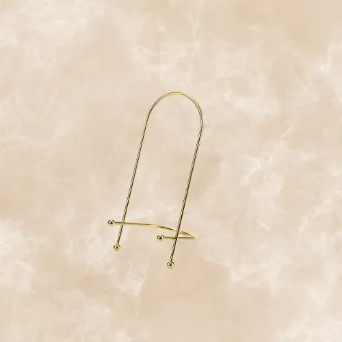 Golden Curved Wire Sign Easel (Large)