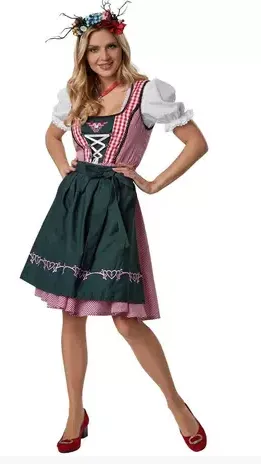 Red folk dress