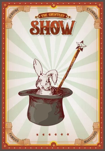 Poster - Circus Show - bunny 70x100cm