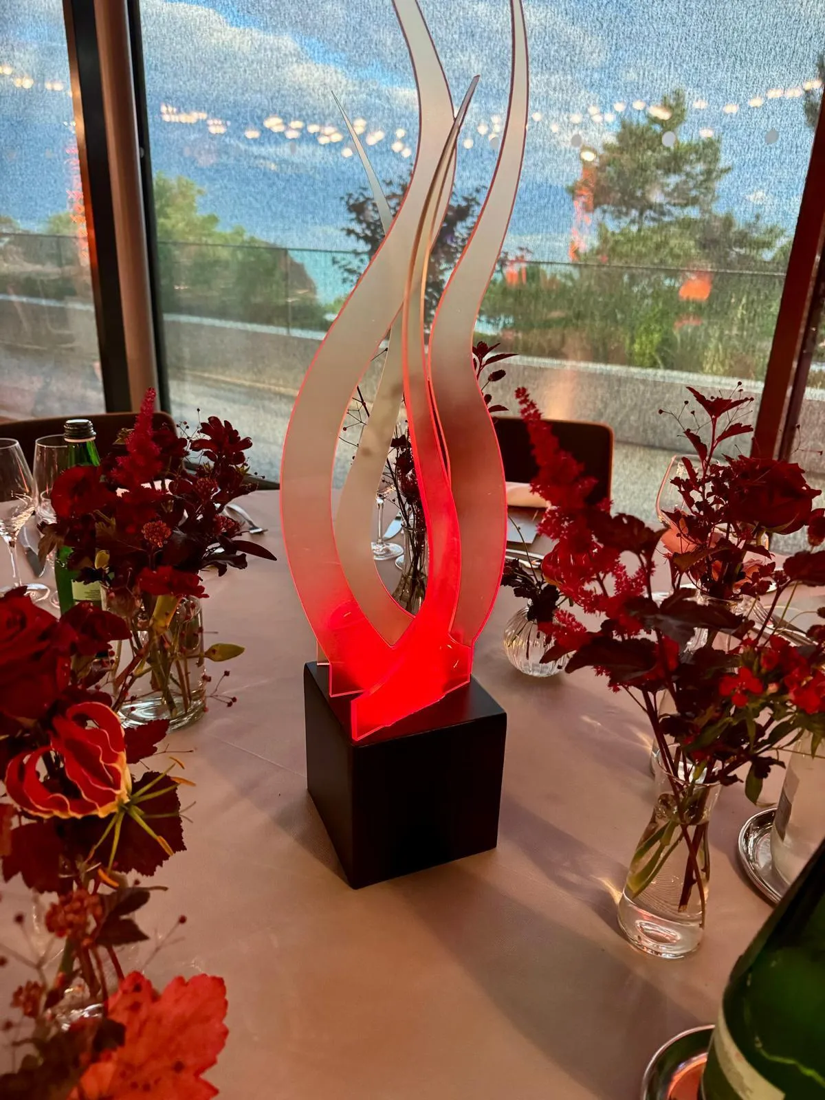 Flame torch centerpiece