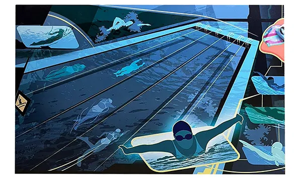 Poster - Swimming 120x80cm