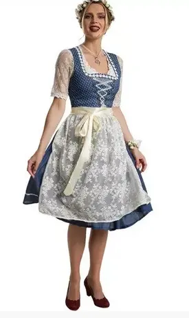 Blue folk dress