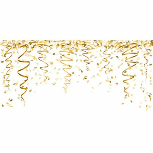 White and Gold - Visual serpentine & confetti