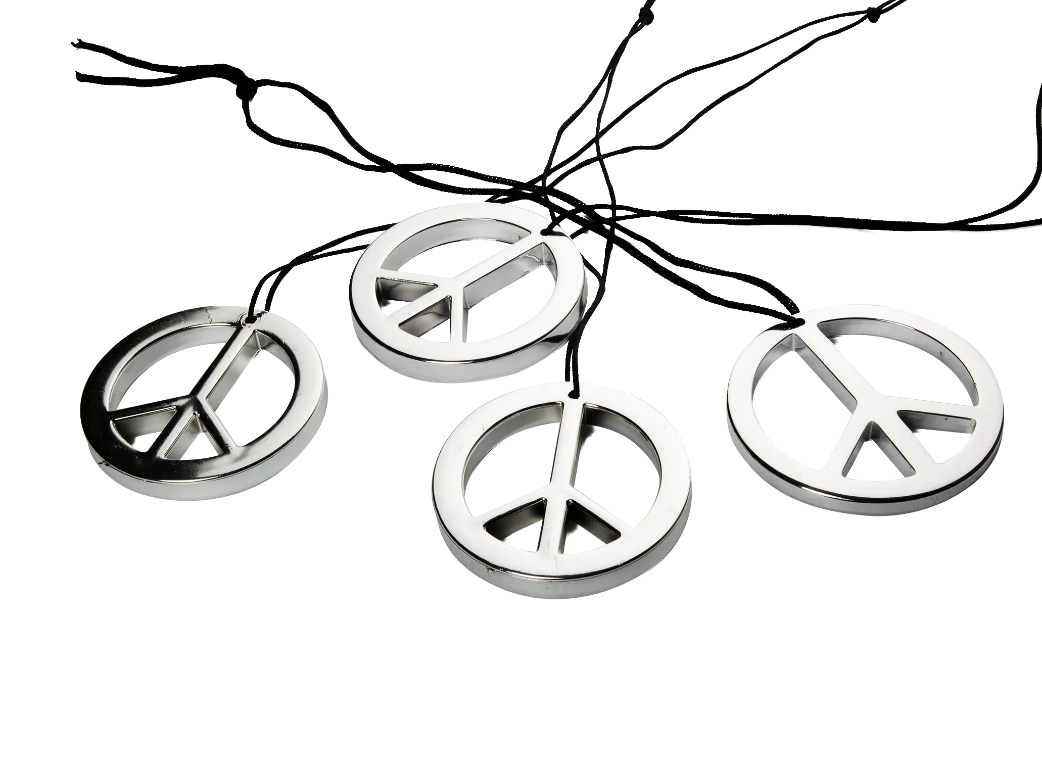 "Peace and love" Silver collars