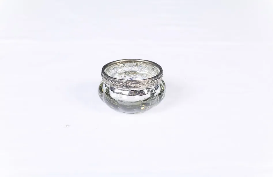 Mini vintage gray candle holder