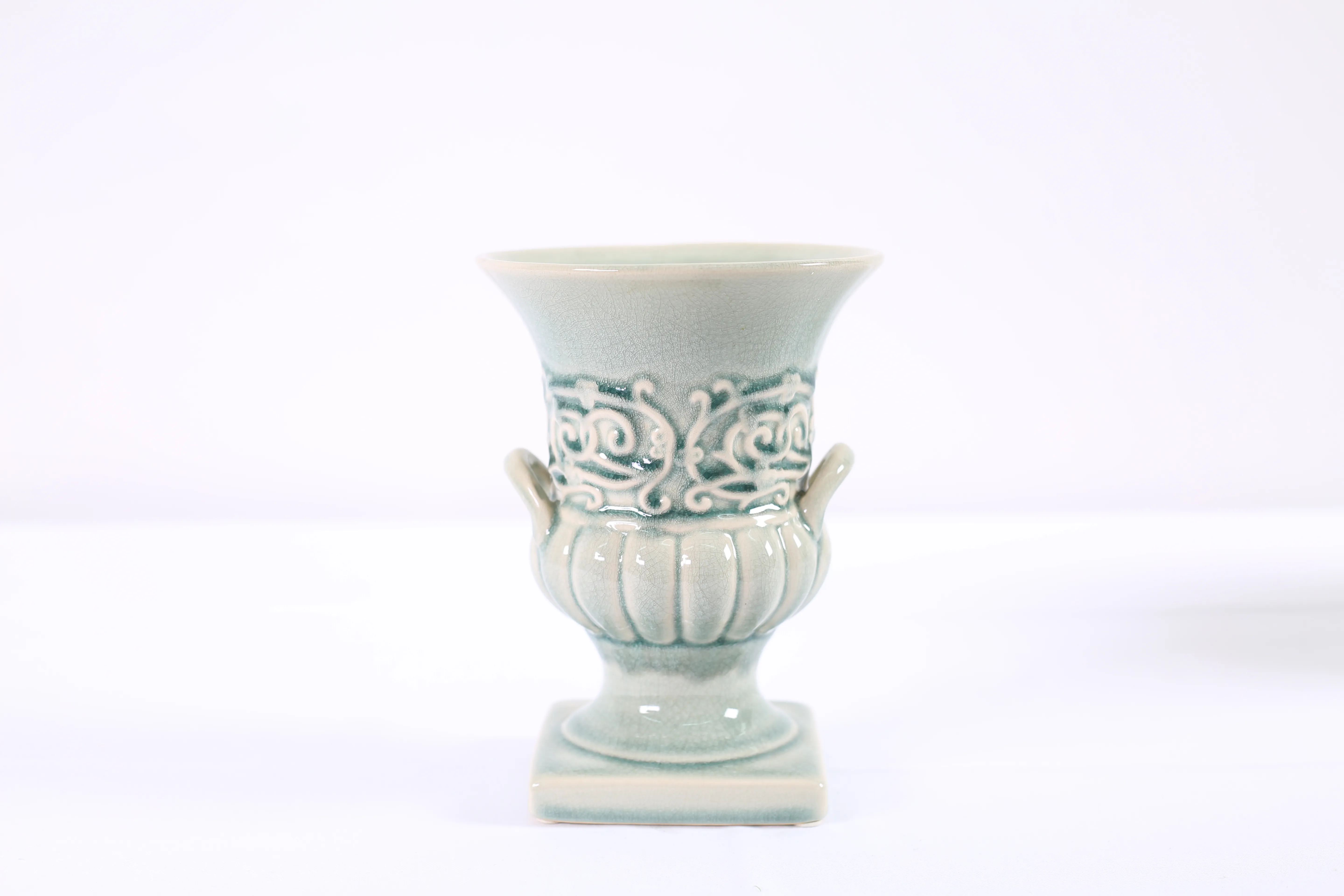 Blue pottery vase
