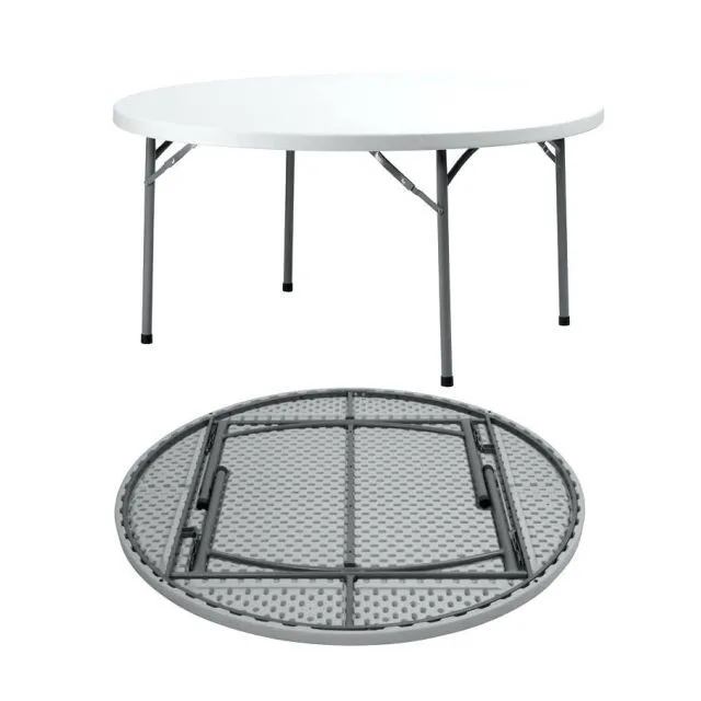 Foldable plastic round table Ø150 cm (8 pax)