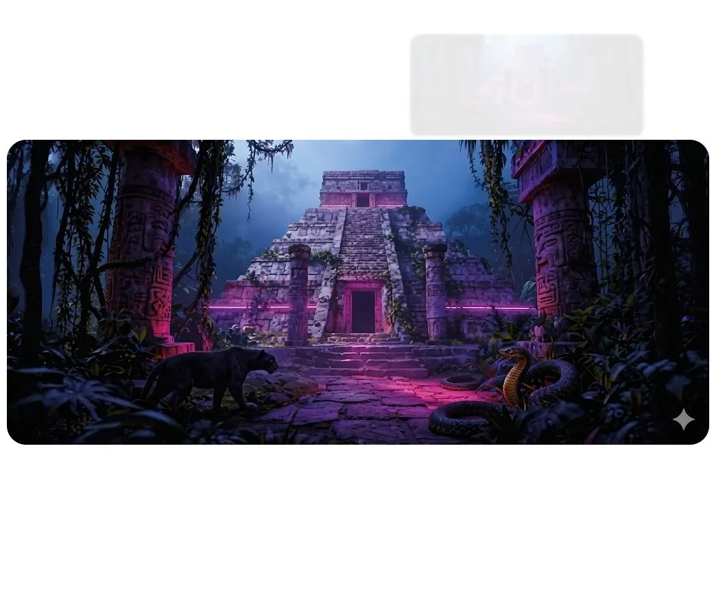 Jungle temple fluo visual - 2.70x6.20m