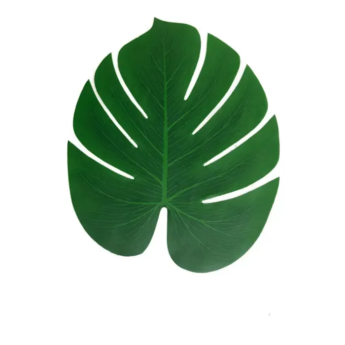 False palm leaf table decoration